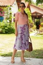 Saia Midi Floren&ccedil;a lil&aacute;s