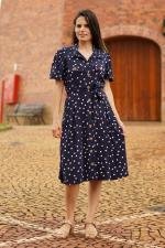 Vestido chemise marinho po&aacute;