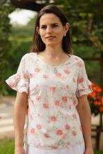 Blusa p&eacute;tala vermelha