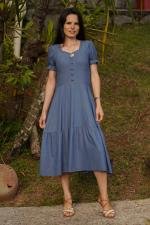 Vestido Isabel midi azul