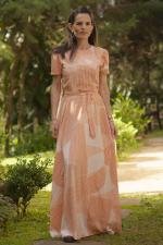 Vestido longo Sarah salm&atilde;o