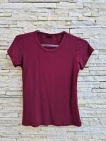 Blusa manga curta Maria marsala