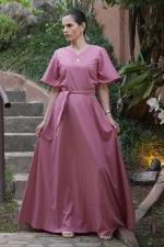 Vestido longo ros&ecirc;