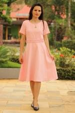 Vestido midi evas&ecirc; rosa