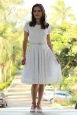 Vestido midi lese branco