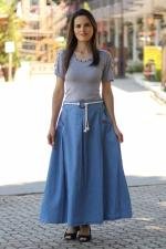 Saia longuete jeans clara