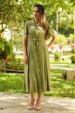 Vestido longuete chemise verde